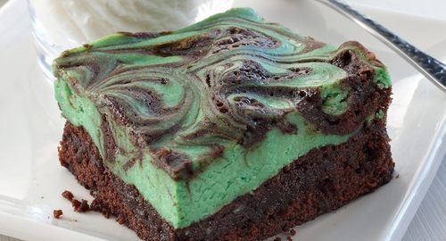 Irish Cream Swirl Brownies